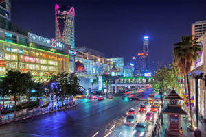 thailand, Bangkok, Cities, Architecture, Buildings, Street, Roads, Traffic, Cars, Night, Lights