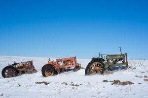 tractor, Snow, Winter, Rust, Abandon, Deserted, Landscapes, Vehicles, Sand, Snow, Winter, Rustic, Sky