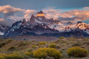 argentina, Chile, Border, Patagonia, Monte, Desert, Mount, Fitz, Roy