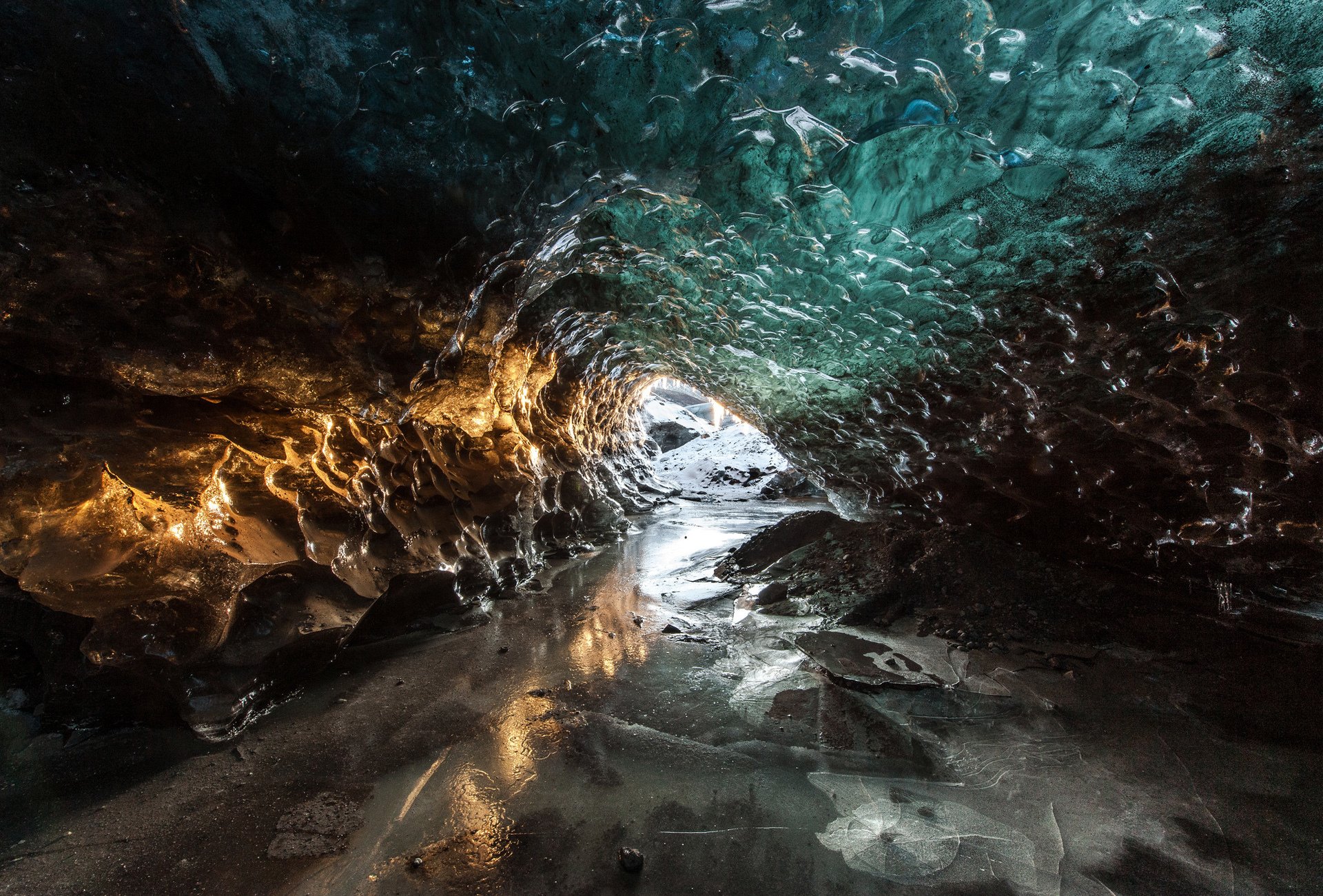 cave, Grotto, Ice, Cold, Light, Entrance, Reflection, Winter Wallpaper