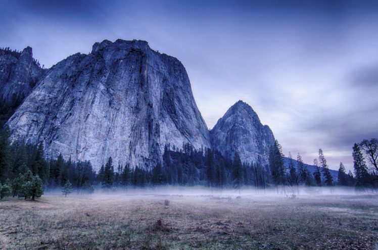 usa, Yosemite, Trees, Mountains, Fog, Nature, Landscape HD Wallpaper Desktop Background
