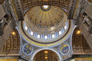 vatican, City, St, Peter, Cathedral, The, Dome, Frescoes, Religion, Church
