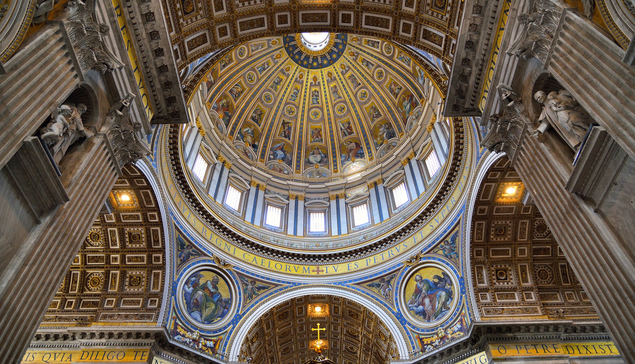vatican, City, St, Peter, Cathedral, The, Dome, Frescoes, Religion, Church Wallpaper