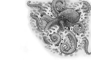 octopus, Sealife, Underwater, Ocean, Sea, Art, Artwork, Tattoo