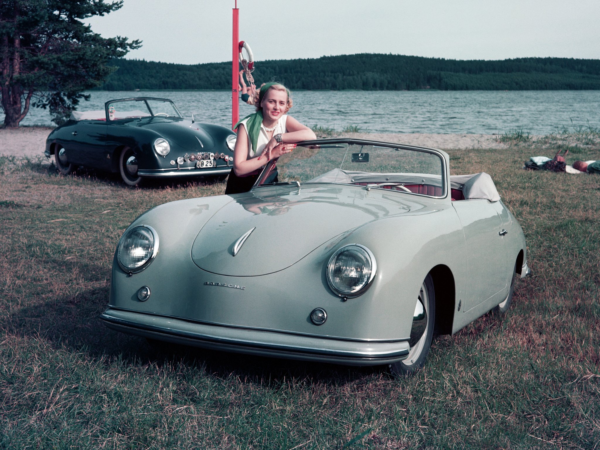 1952 55, Porsche, 356, 1500, Cabriolet, Retro, Convertible Wallpaper