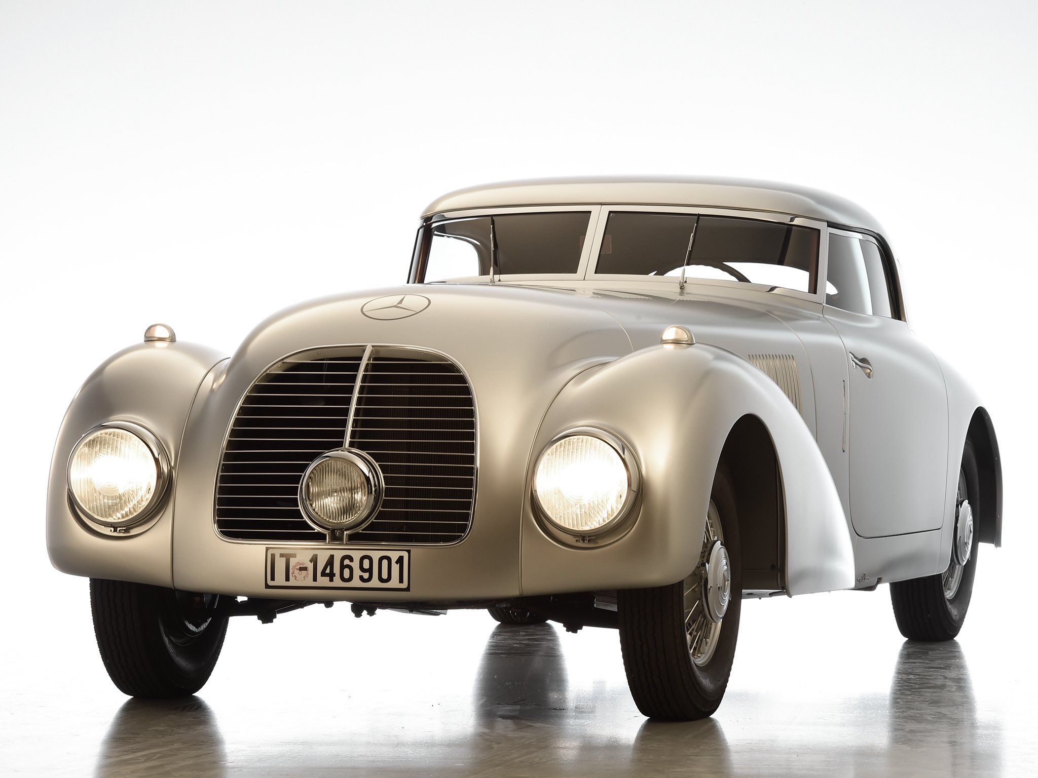 1938, Mercedes, Benz, 540k, Streamliner,  w29 , Retro Wallpaper