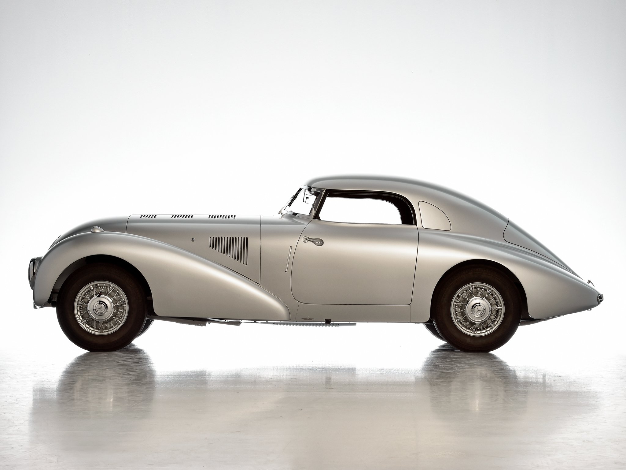 1938, Mercedes, Benz, 540k, Streamliner,  w29 , Retro Wallpaper