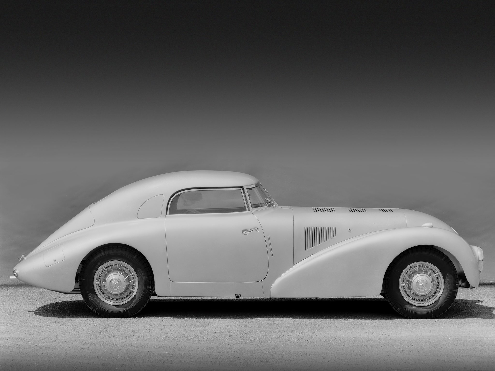 1938, Mercedes, Benz, 540k, Streamliner,  w29 , Retro Wallpaper