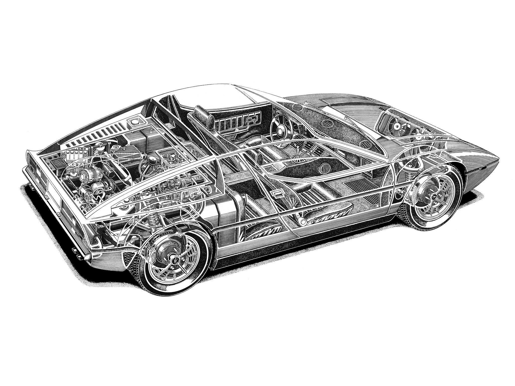 1976, Maserati, Merak, Ss,  am122 , Supercar, S s Wallpaper