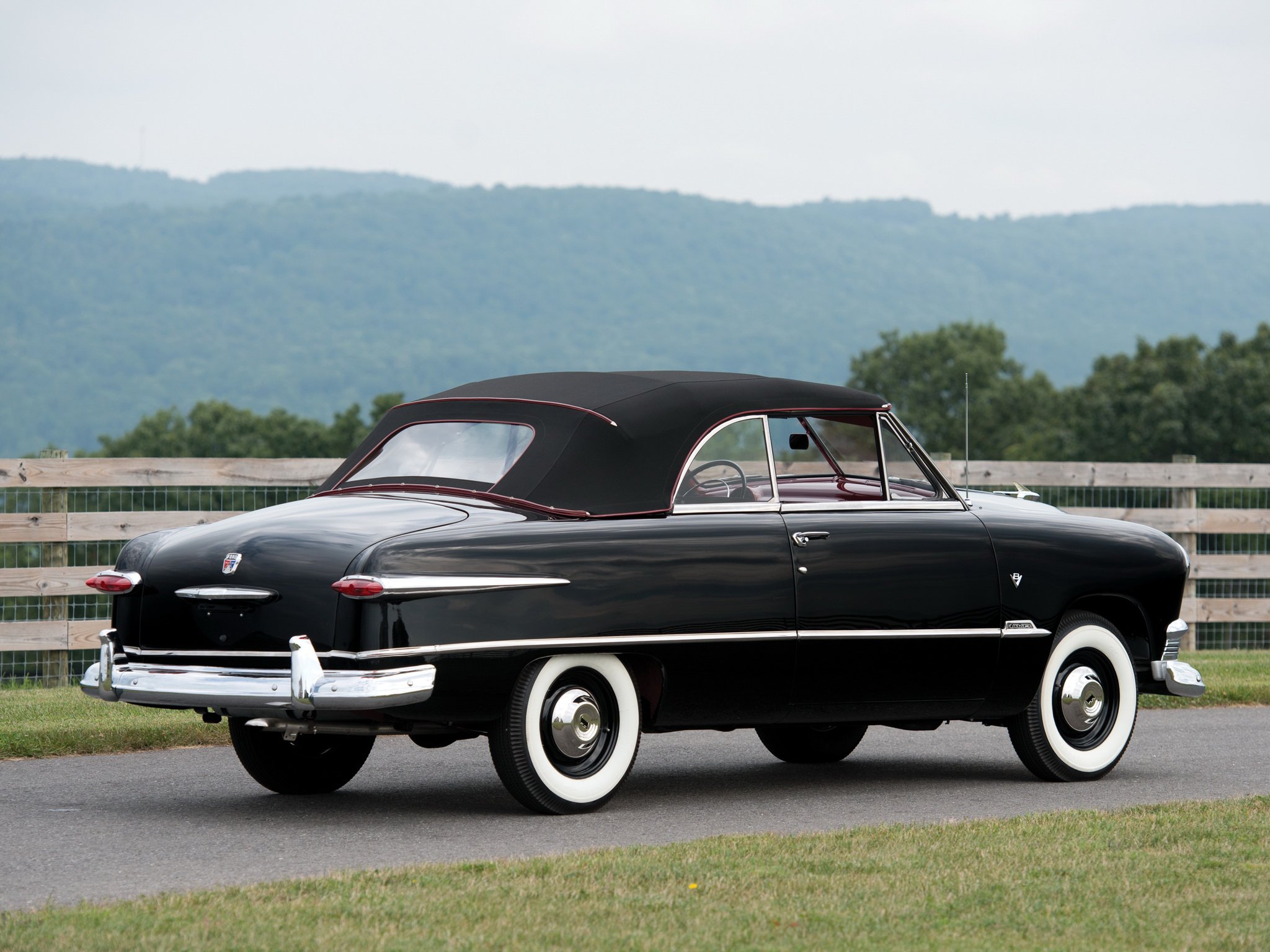 1951, Ford, Custom, Deluxe, Convertible,  1ba 76 , Retro Wallpaper