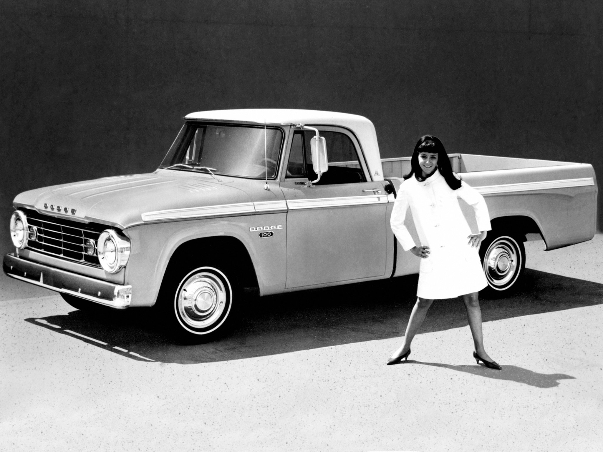1967, Dodge, D100, Sweptline, Pickup, Classic Wallpaper