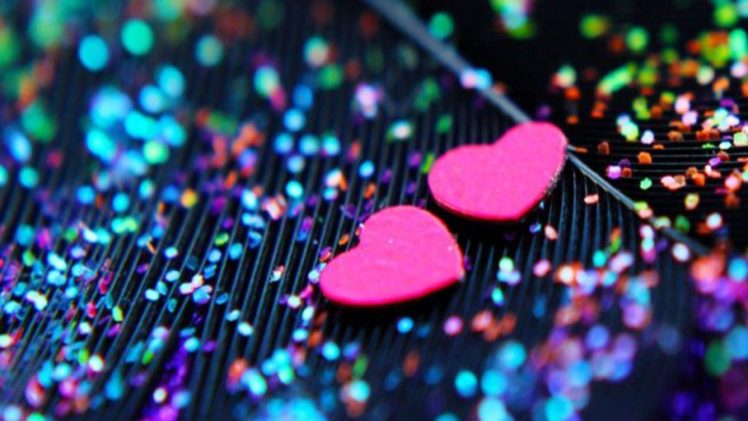 glitter, Sparkle, Psychedelic, Abstract, Abstraction, Bokeh, Heart, Mood HD Wallpaper Desktop Background
