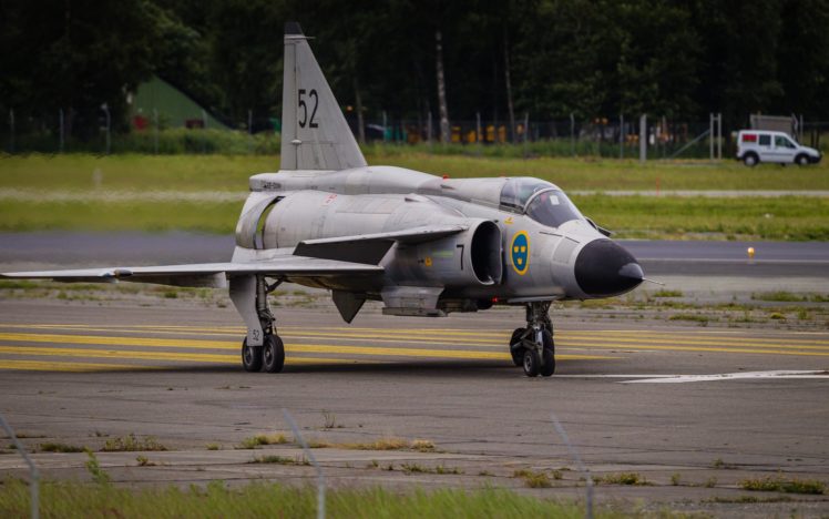 air, Aircraft, Fighter, Force, Jet, Military, Swedish, Viggen, Ja 37 HD Wallpaper Desktop Background