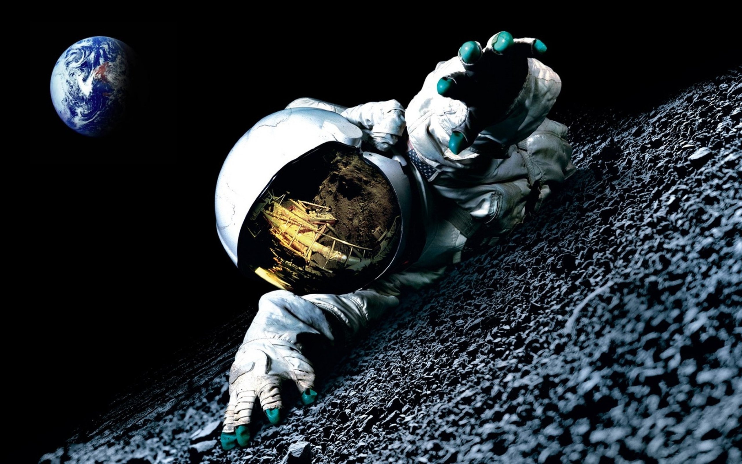 space, Earth, Moon, Astronaut Wallpaper