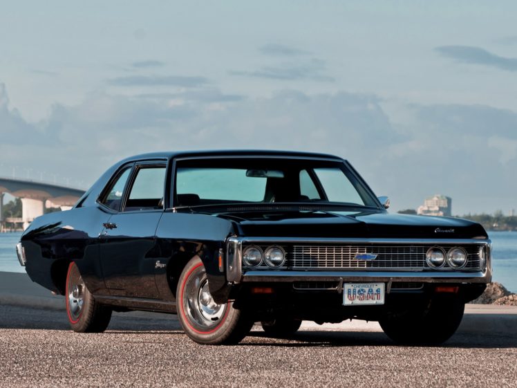1969, Chevrolet, Biscayne, 427, 2 door, Sedan,  5411 , Classic HD Wallpaper Desktop Background