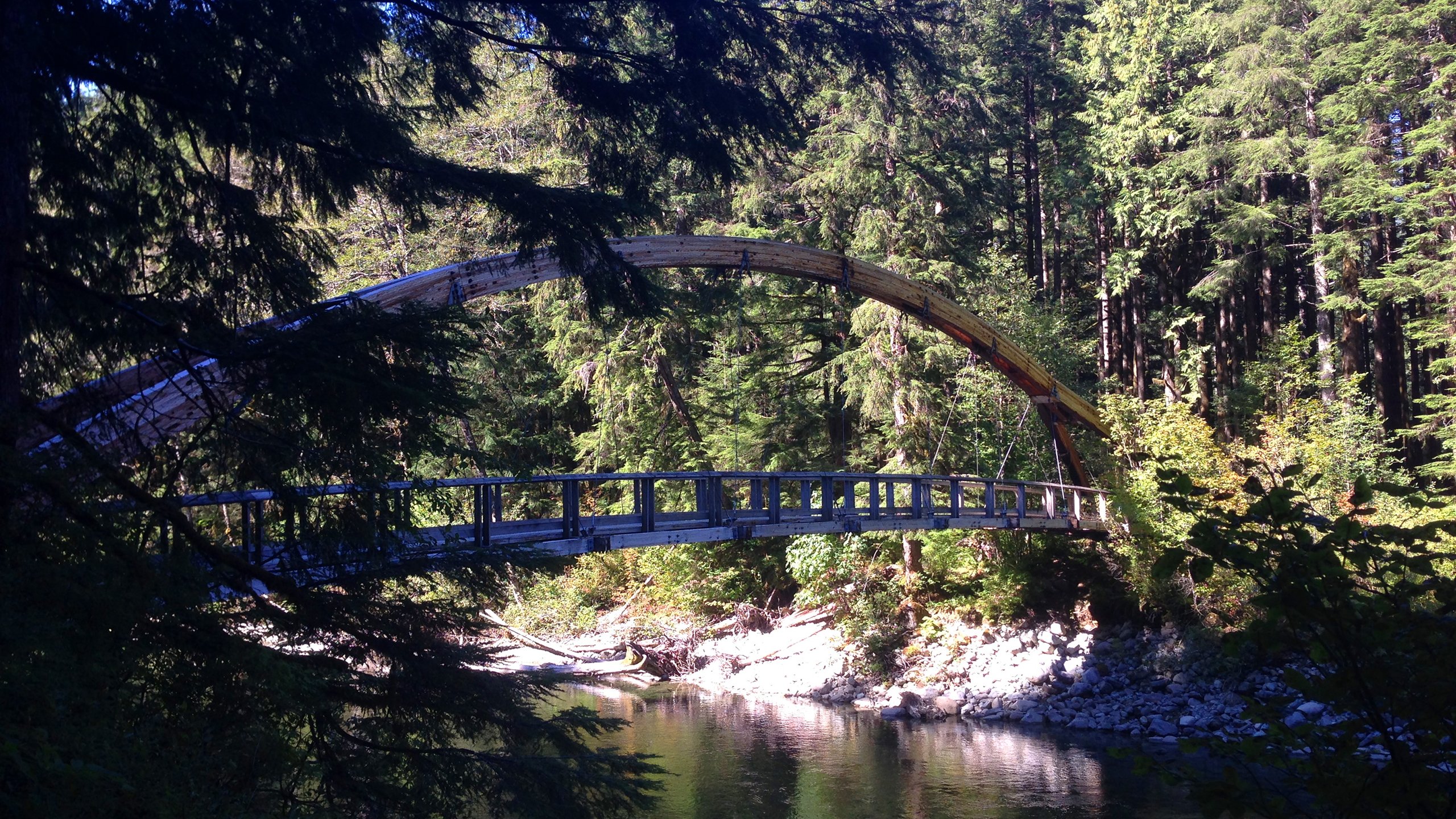 middle, Fork, Snoqualmie, River, Bridge Wallpaper