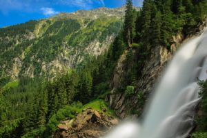 waterfall, Nature, Mountain, Forest