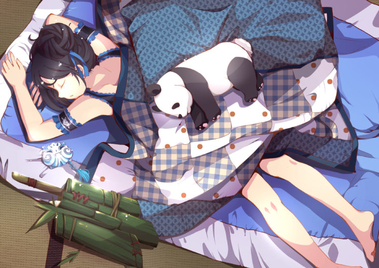 original, Anime, Panda, Girl HD Wallpaper Desktop Background