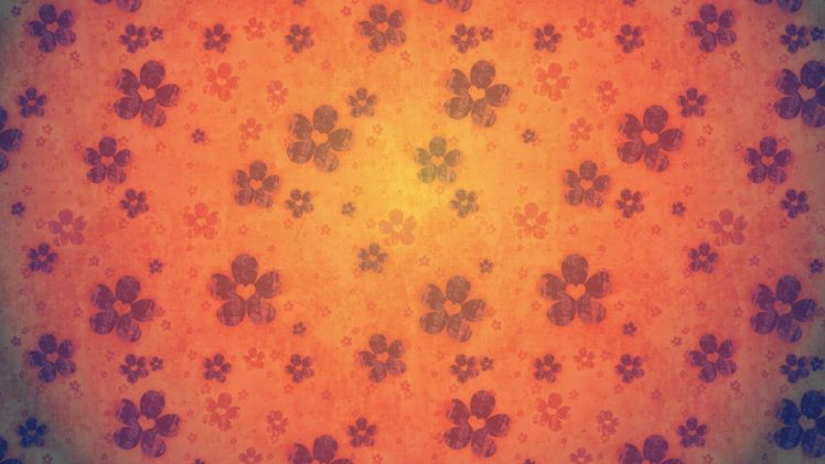 texture, Flowers, Orange, Purple HD Wallpaper Desktop Background