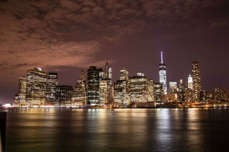 brooklyn, Cities, City, Intel, Rivers, New, York, Manhattan, Night, Light HD Wallpaper Desktop Background
