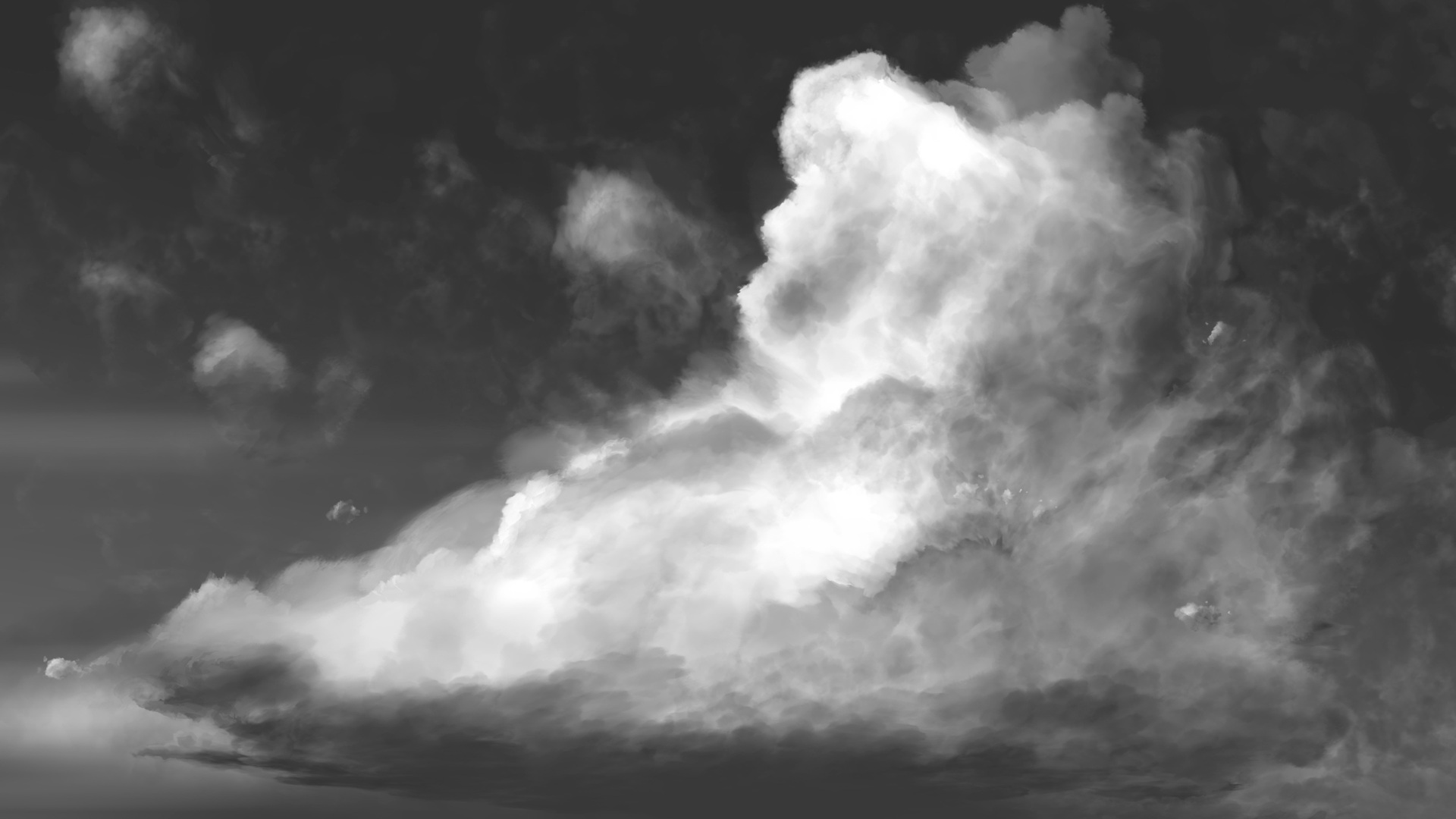 clouds, Sky, Black, White Wallpapers HD / Desktop and Mobile Backgrounds