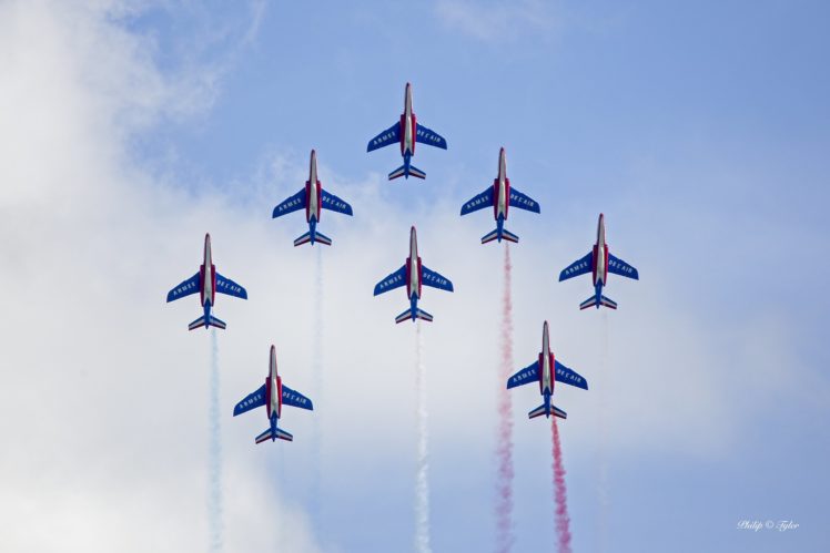 air, Aircraft, Aviation, Contrails, Force, France, Patrouille, Jet, Alpha, Acrobatic HD Wallpaper Desktop Background