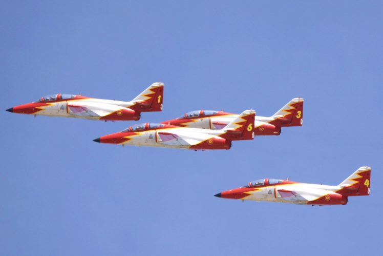casa, C 101, Aviojet, Patrulla, Aeguila, Jet, Team, Acrobatic, Spain, Aircrafts HD Wallpaper Desktop Background