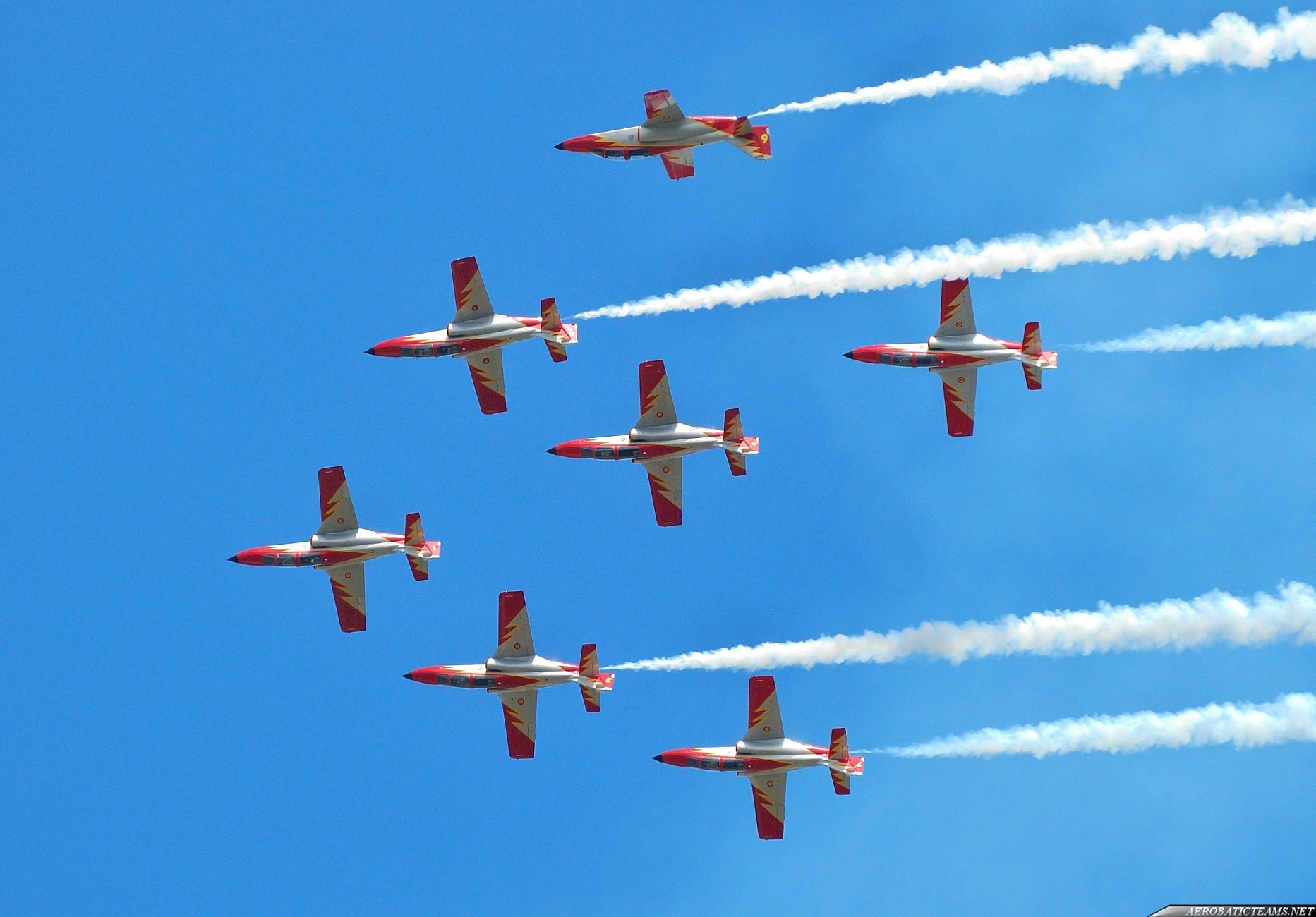 casa, C 101, Aviojet, Patrulla, Aeguila, Jet, Team, Acrobatic, Spain, Aircrafts Wallpaper
