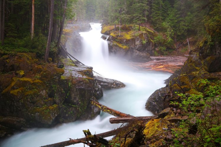 river, Waterfall, Landscape, Forest HD Wallpaper Desktop Background
