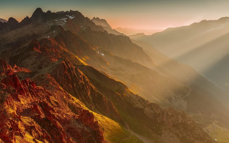 mountains, Landscape, Morning HD Wallpaper Desktop Background