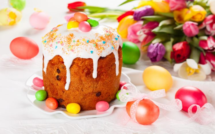 cake, Sweet, Coloers, Eggs, Easter HD Wallpaper Desktop Background