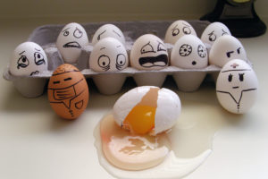 egg, Carton, Emotions, Fear, Yolk, Situation, Mood, Humor, Funny, Sadic, Face