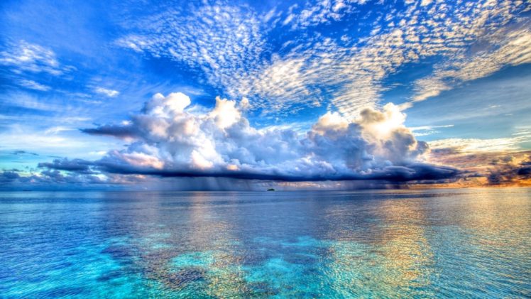 sky, Bluesea, Nature, Ocean HD Wallpaper Desktop Background