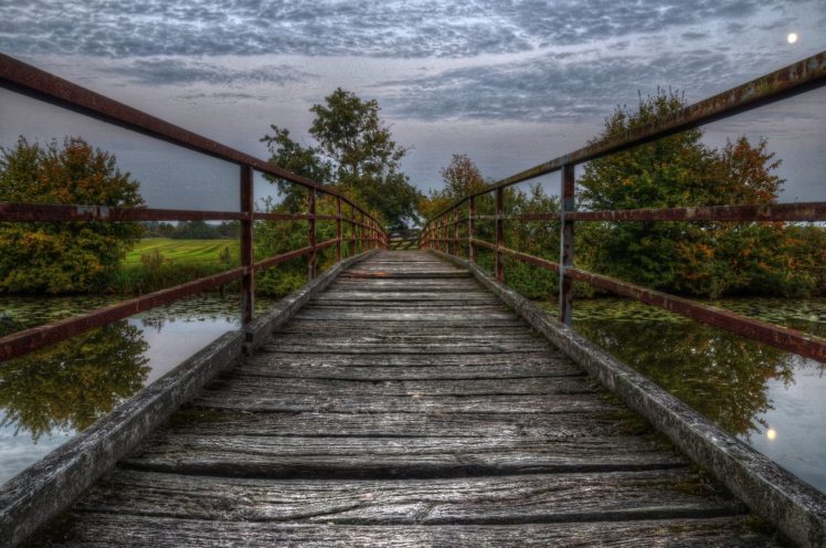 bridge, Rivers, Nature, Water, Architecture, Rock, Iron, Landscapes, City, Wallpaper HD Wallpaper Desktop Background