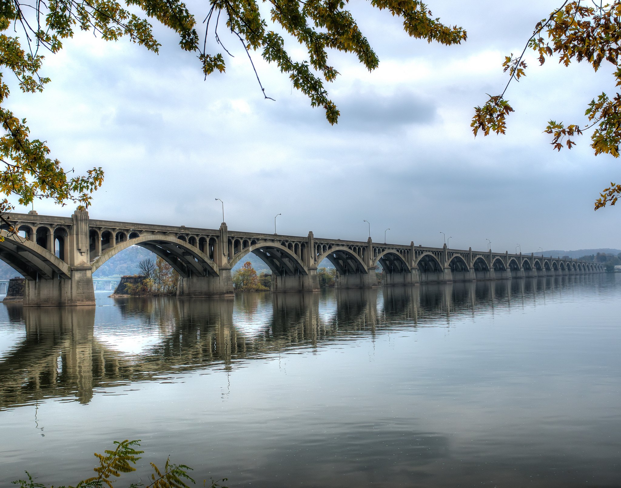 bridge, Rivers, Nature, Water, Architecture, Rock, Iron, Landscapes, City, Wallpaper Wallpaper