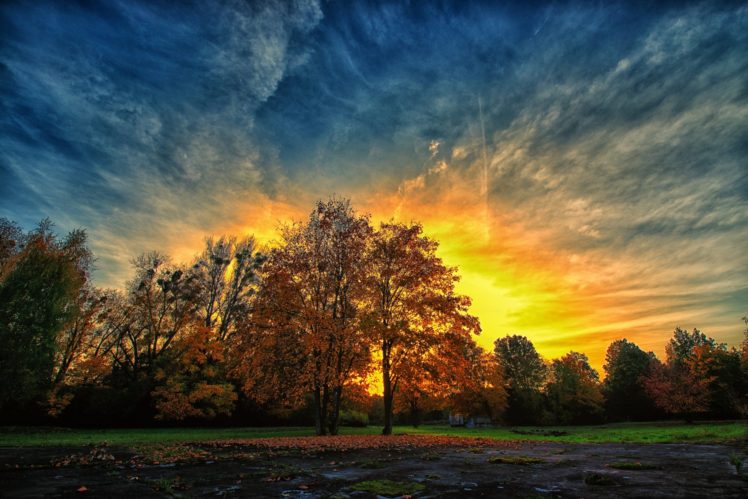 sunset, Nature, Sky, Clouds, Blue HD Wallpaper Desktop Background