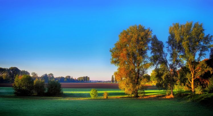 sunset, Nature, Sky, Blue, Green HD Wallpaper Desktop Background