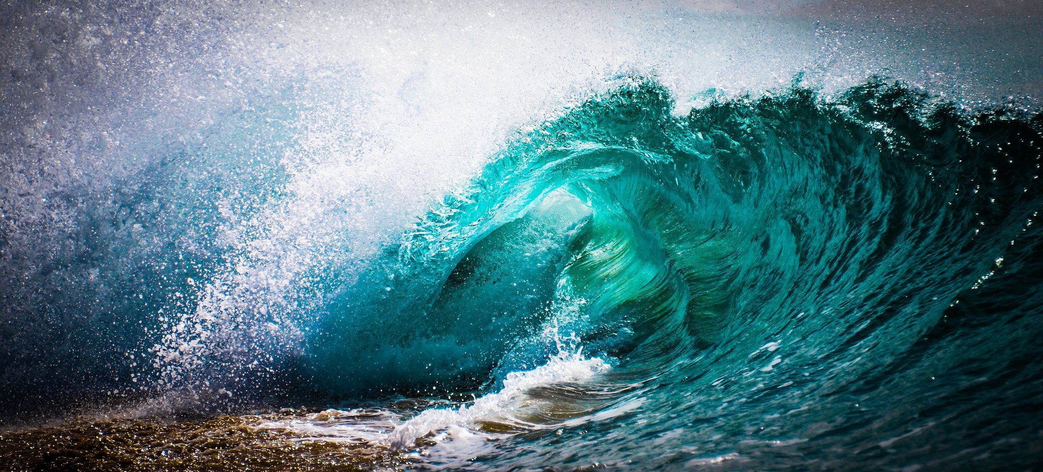 ocean, Sea, Water, Surf, Nature, Landscape Wallpaper