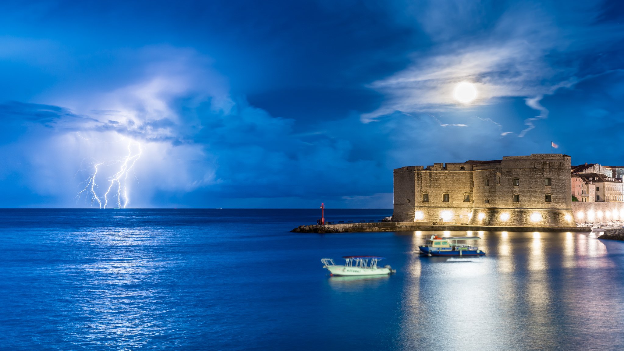 thunder, Storn, Flash, Lightning, Sky, Night, Eclair, Nuit, Foudre, Nature, Walppaper Wallpaper