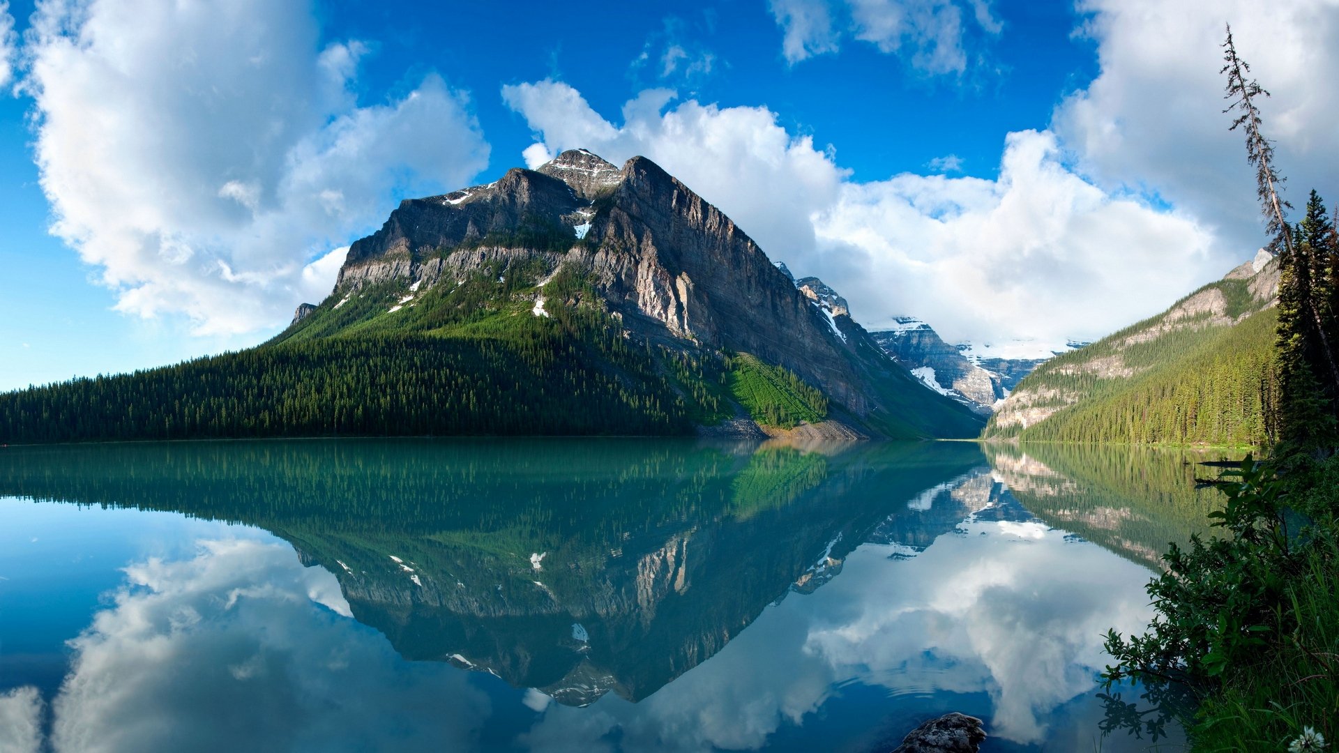 mountains, Nature, Green, Forest, Rocks, Snow Wallpaper