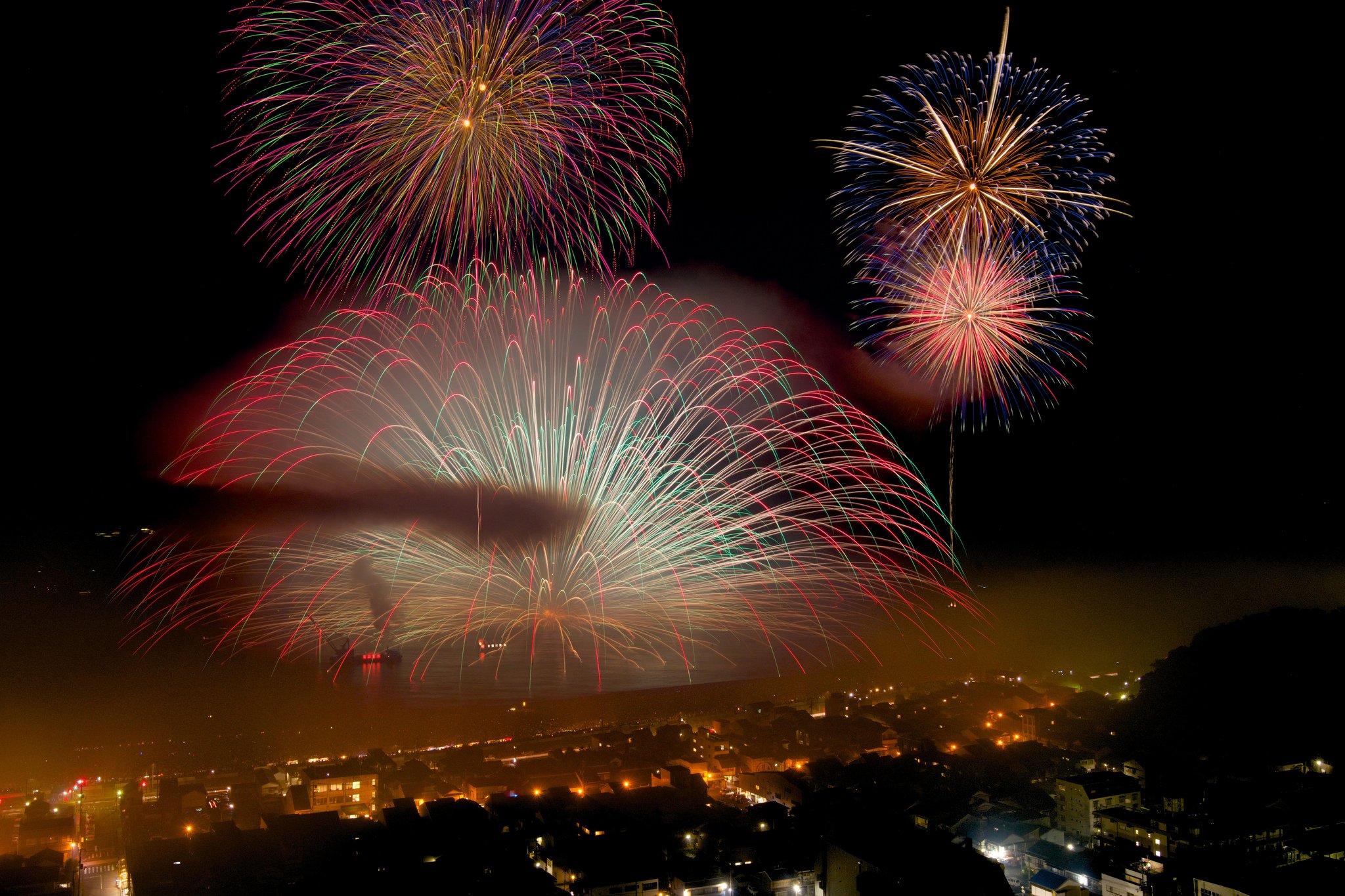fireworks, Feu, Dand039artifice, Night, Light, Sky Wallpaper