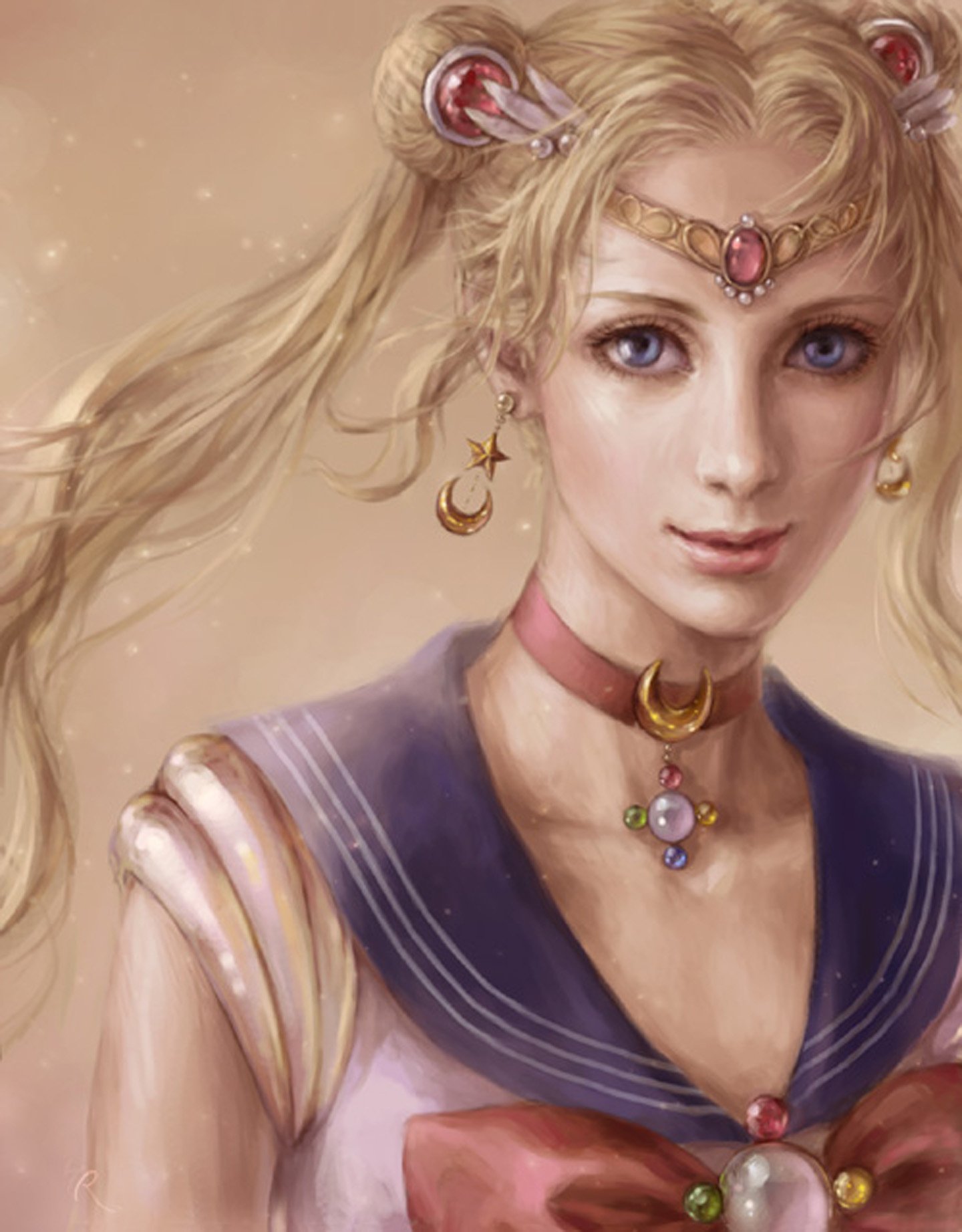 sailor, Moon, Realistic, Blonde, Girl Wallpaper