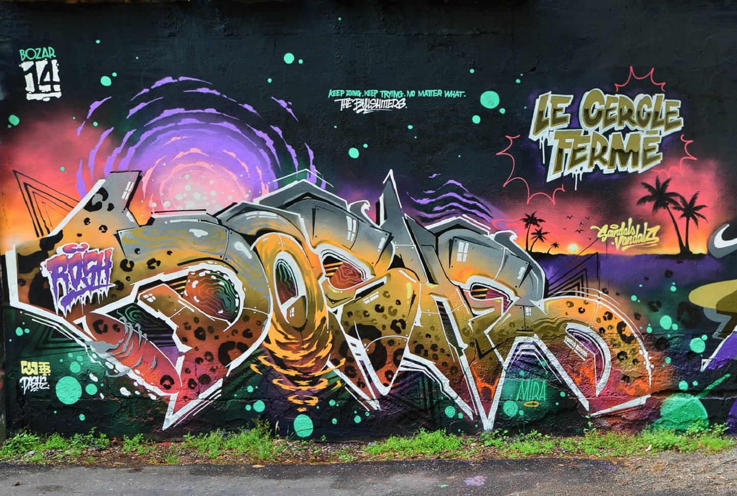 Неоновая вывеска граффити
