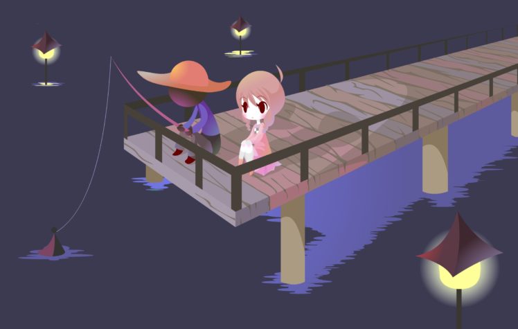 thayoqu, Yume, Nikki, Madotsuki, Fisherman,  yume, Nikki , Dock, Fishing, Rod HD Wallpaper Desktop Background