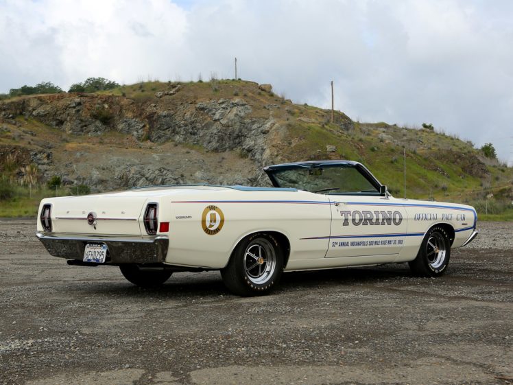 1968, Ford, Fairlane, Torino, G t, Convertible, Indy, 500, Pace, Muscle, Classic, Race, Racing HD Wallpaper Desktop Background
