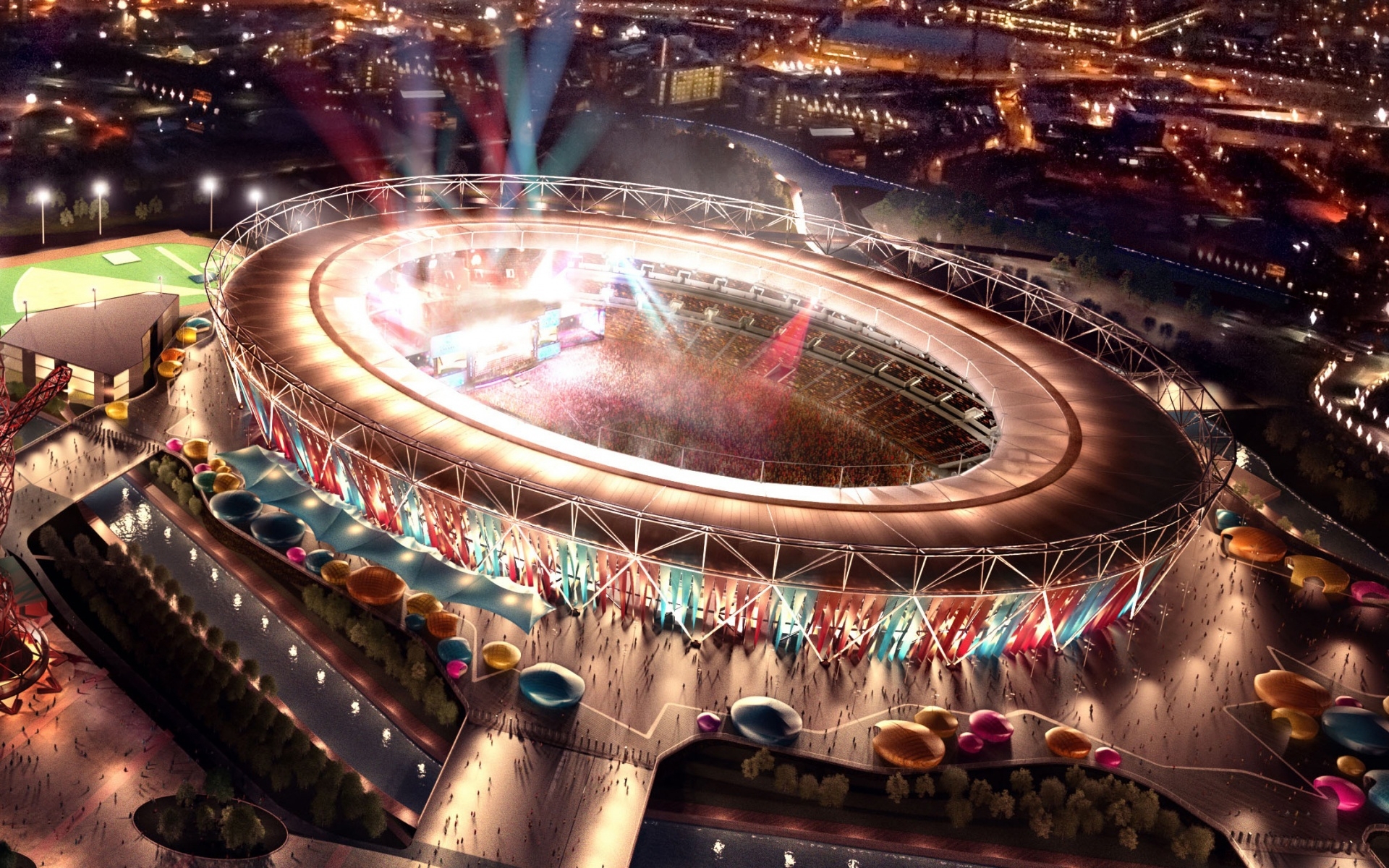 olympic, Stadium, London, 2012, Stadium, Arena, Architecture, Buildings, Sports, People Wallpaper