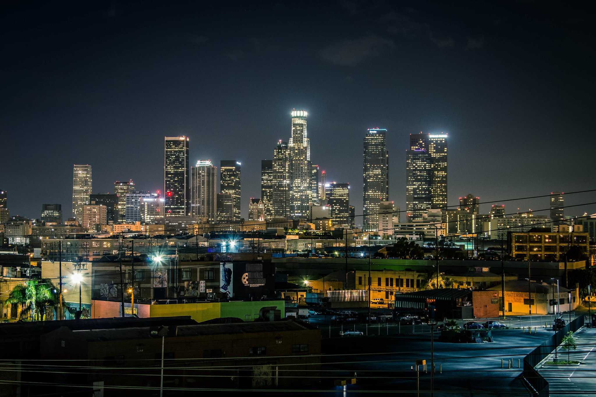 los, Angeles, California, Pacific, Ocean, Beach, Architecture, Buildings, Cities, Lights, Night Wallpaper