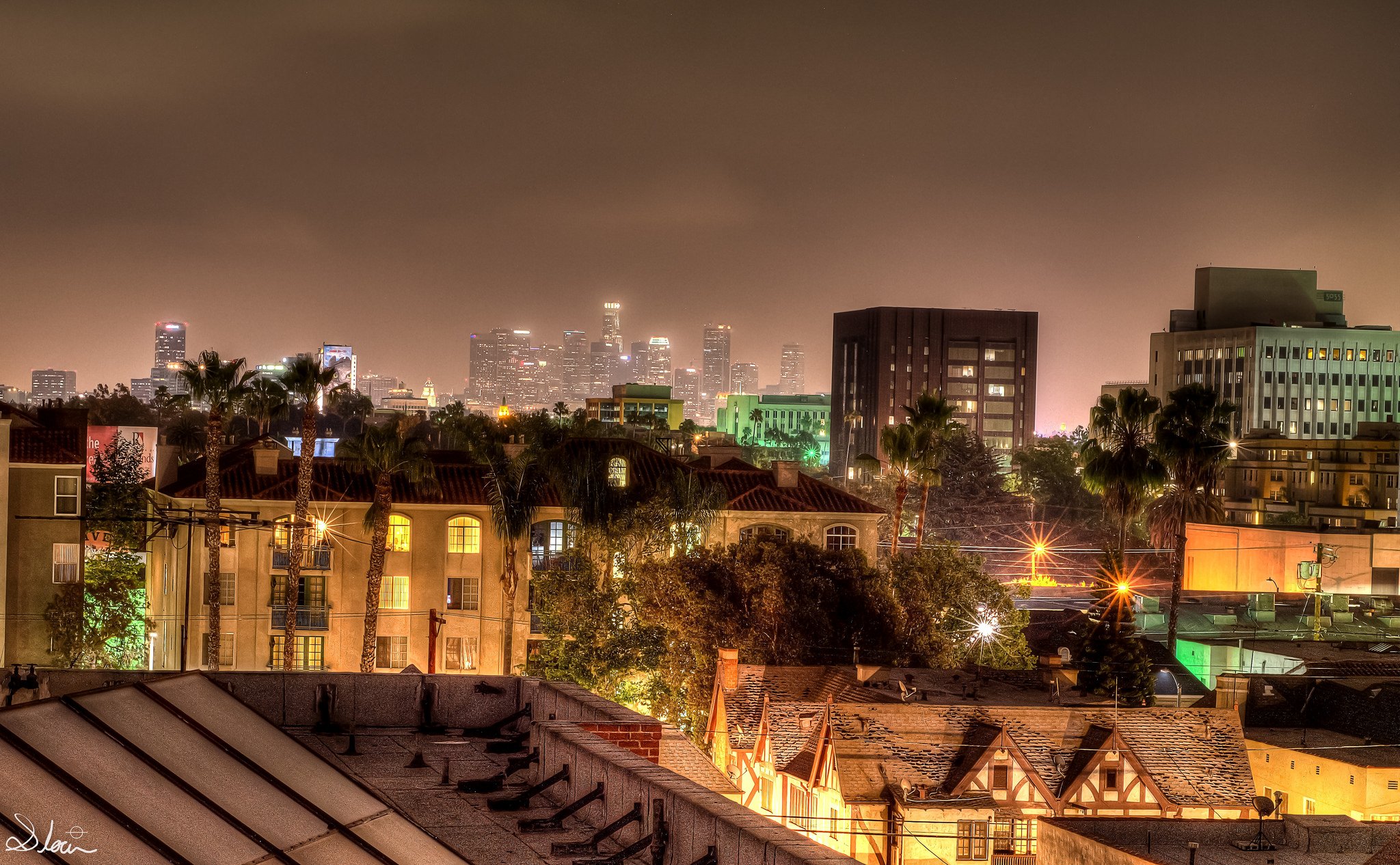 los, Angeles, California, Pacific, Ocean, Beach, Architecture, Buildings, Cities, Lights, Night Wallpaper