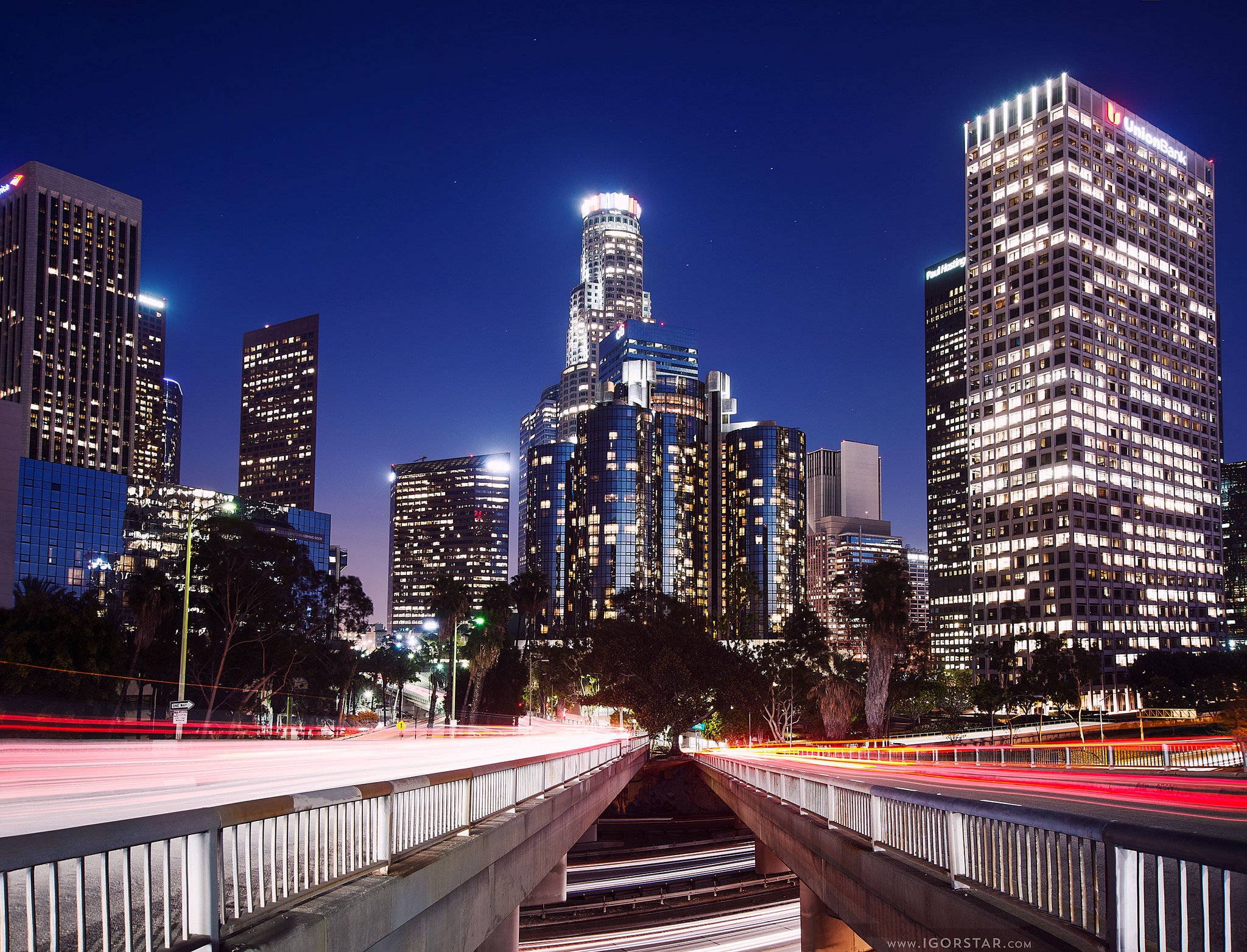 los, Angeles, California, Pacific, Ocean, Beach, Architecture, Buildings, Cities, Lights, Night Wallpaper