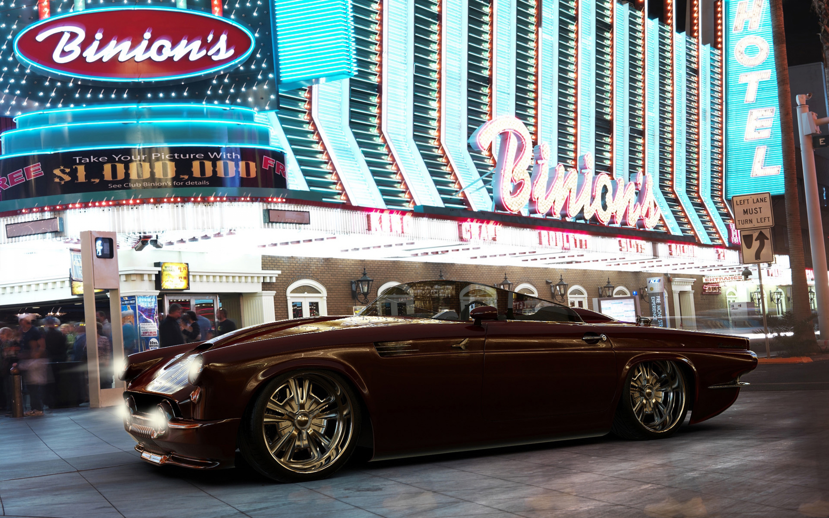 ford, Thunderbird, Vizualtech, Brown Wallpaper